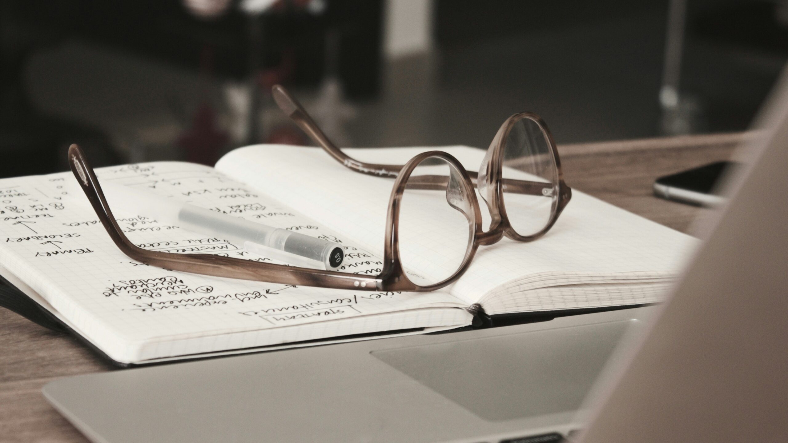 book and glasses