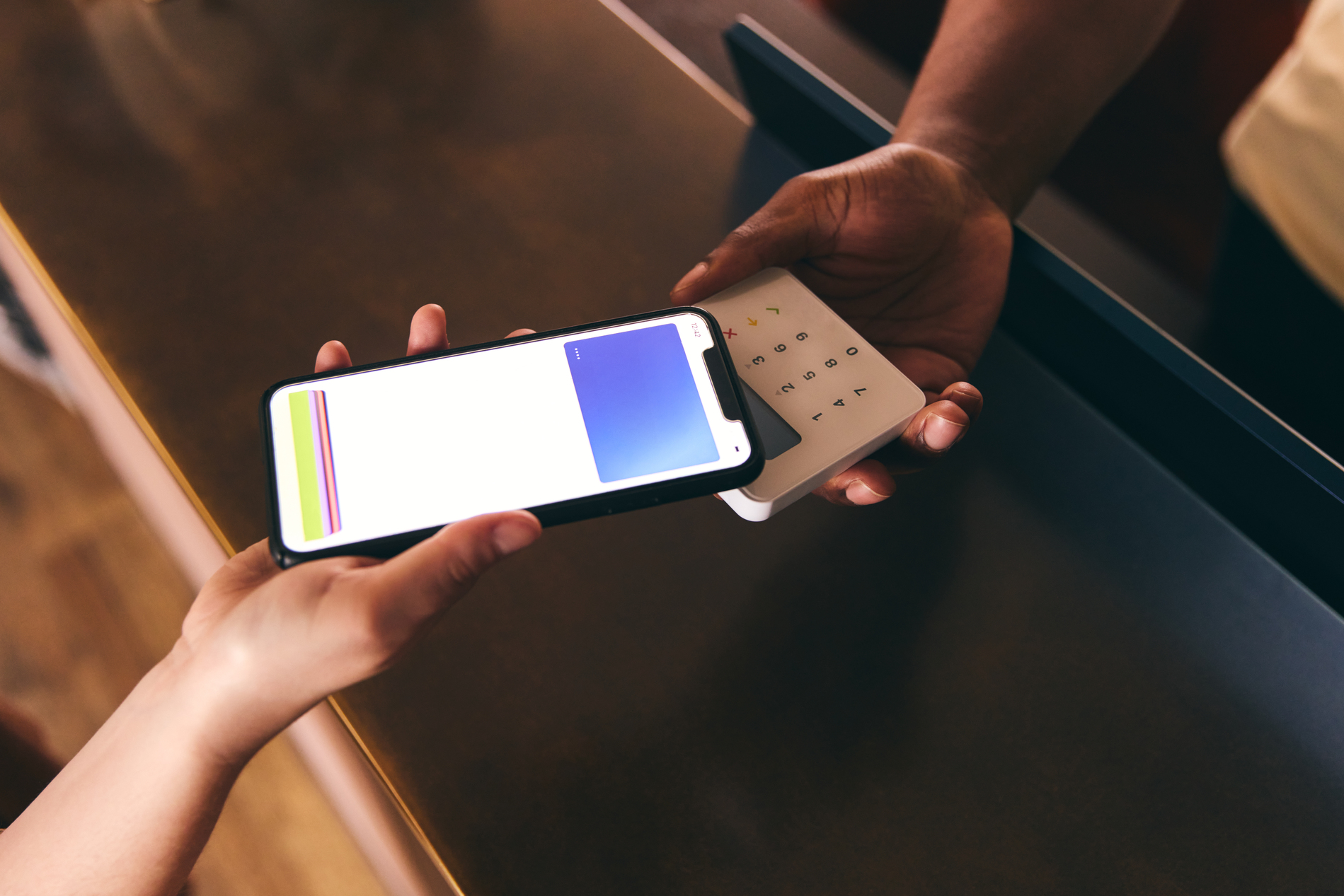 Customer Paying Using Smartphone